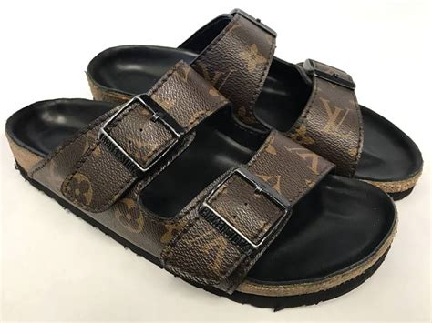 lv monogram sandals|louis vuitton sandals birkenstock.